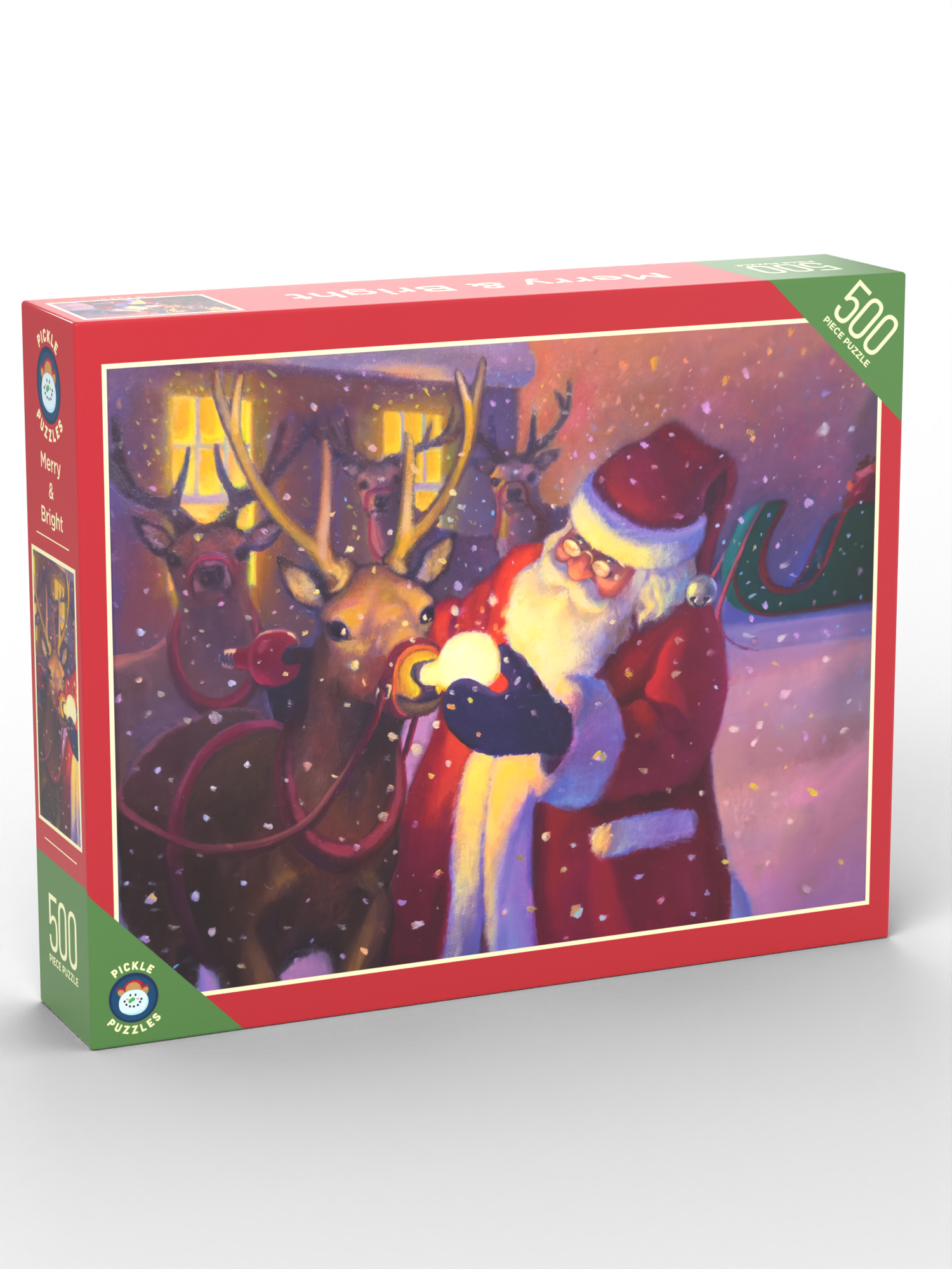 Merry & Bright 500-piece puzzle box, front view