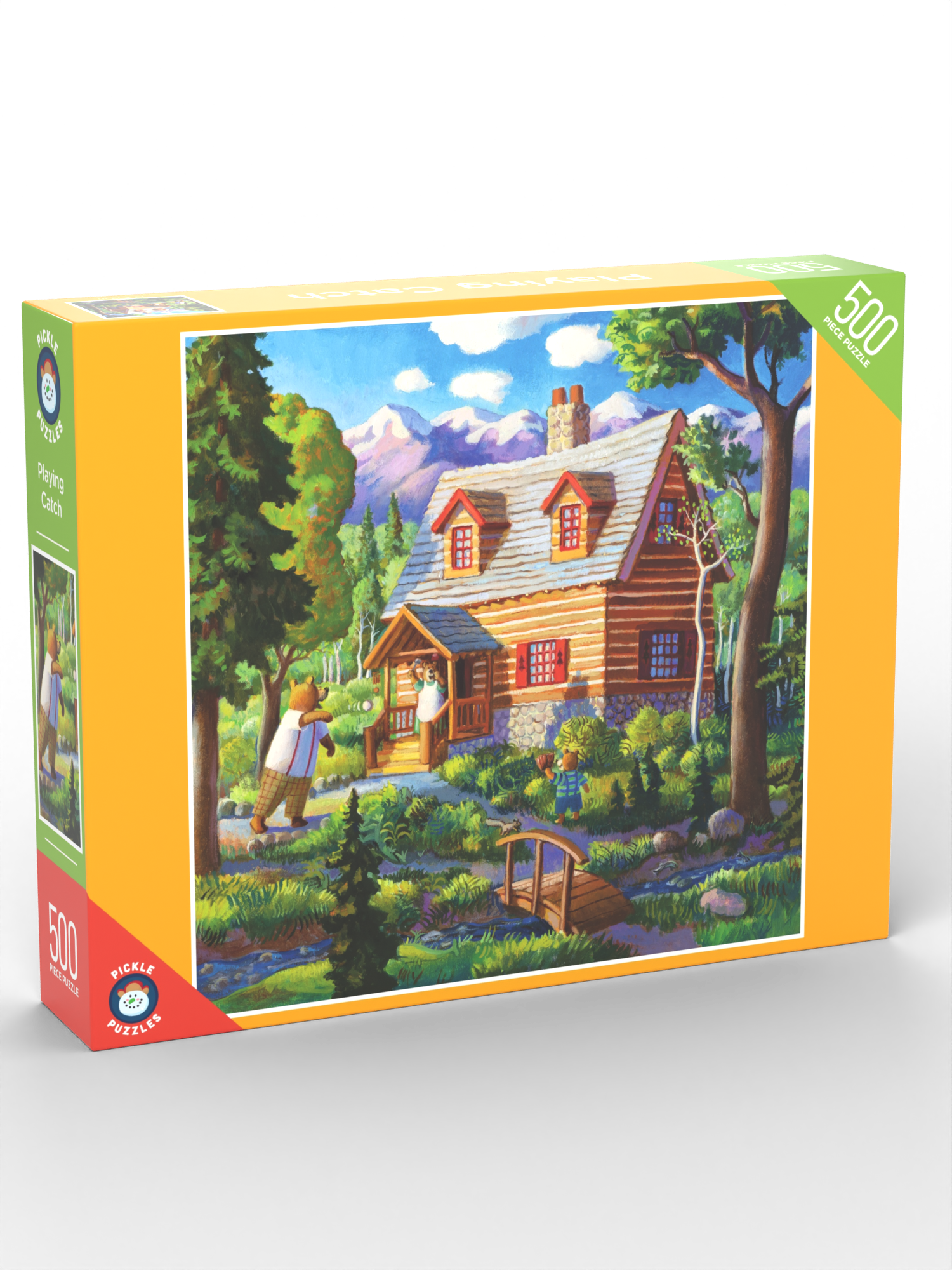 Playing Catch 500-piece puzzle box, front view