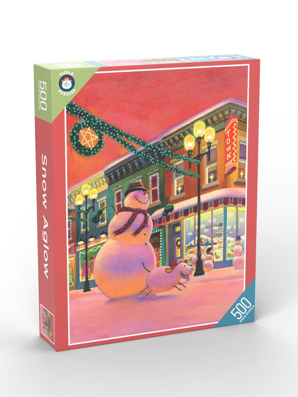 Snow Aglow 500-piece puzzle box, front view
