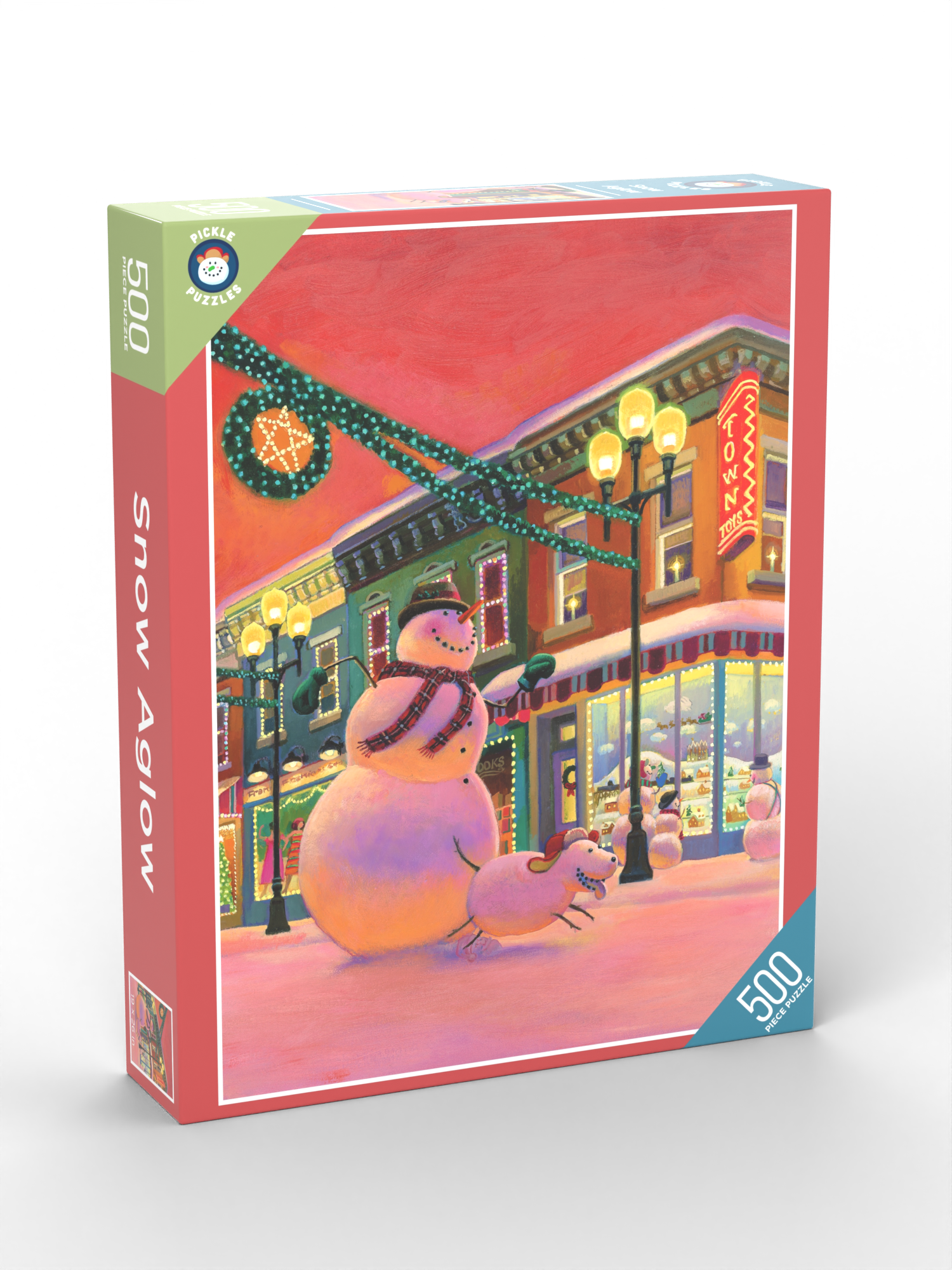 Snow Aglow 500-piece puzzle box, front view